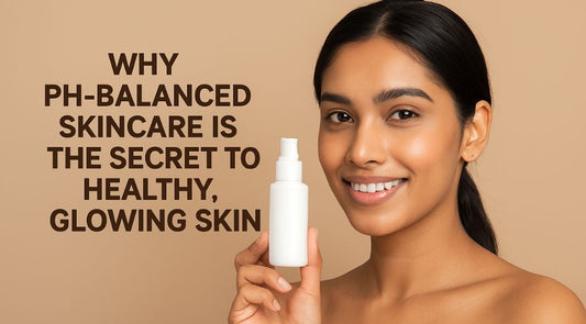 Young man reviewing a pH-balanced skincare product for healthy glowing skin