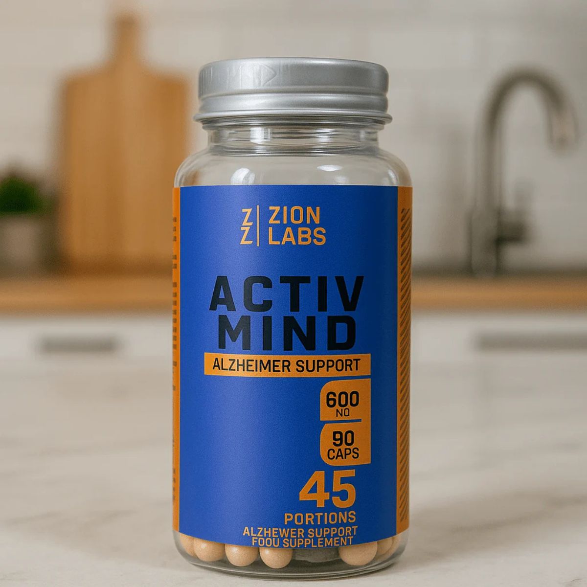 Zion Labs Activ Mind – Brain, Memory & Alzheimer Support (600mg | 90 Capsules)