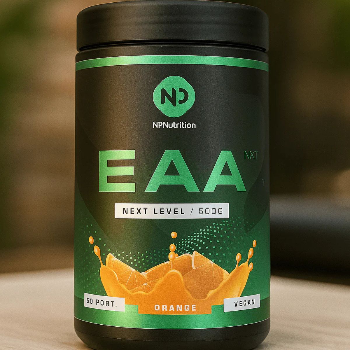 NPNutrition EAA Orange (Vegan) – Essential Amino Acids for Muscle Growth & Recovery (500g | 50 Servings)