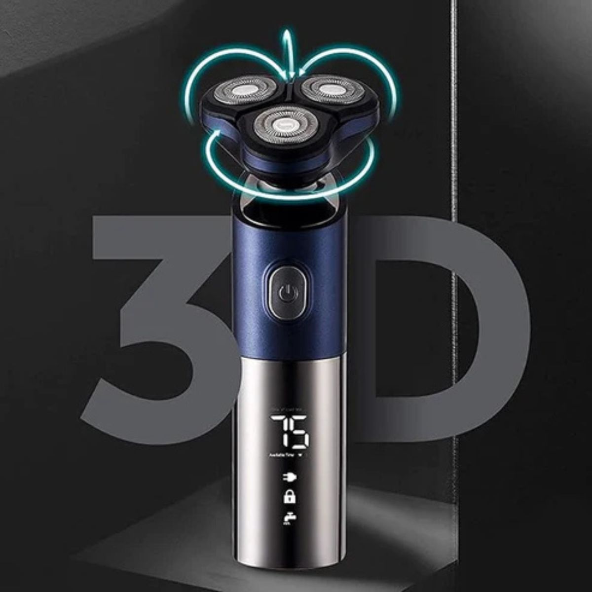 Rechargeable men’s razor with washable head