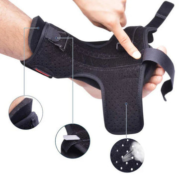 Plantar fasciitis night splint foot orthosis brace black adjustable