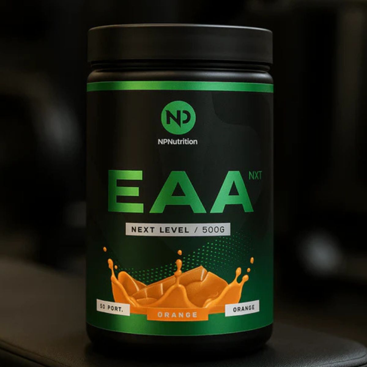 NPNutrition EAA Orange Vegan – essential amino acids, muscle growth, recovery & endurance, 500g powder
