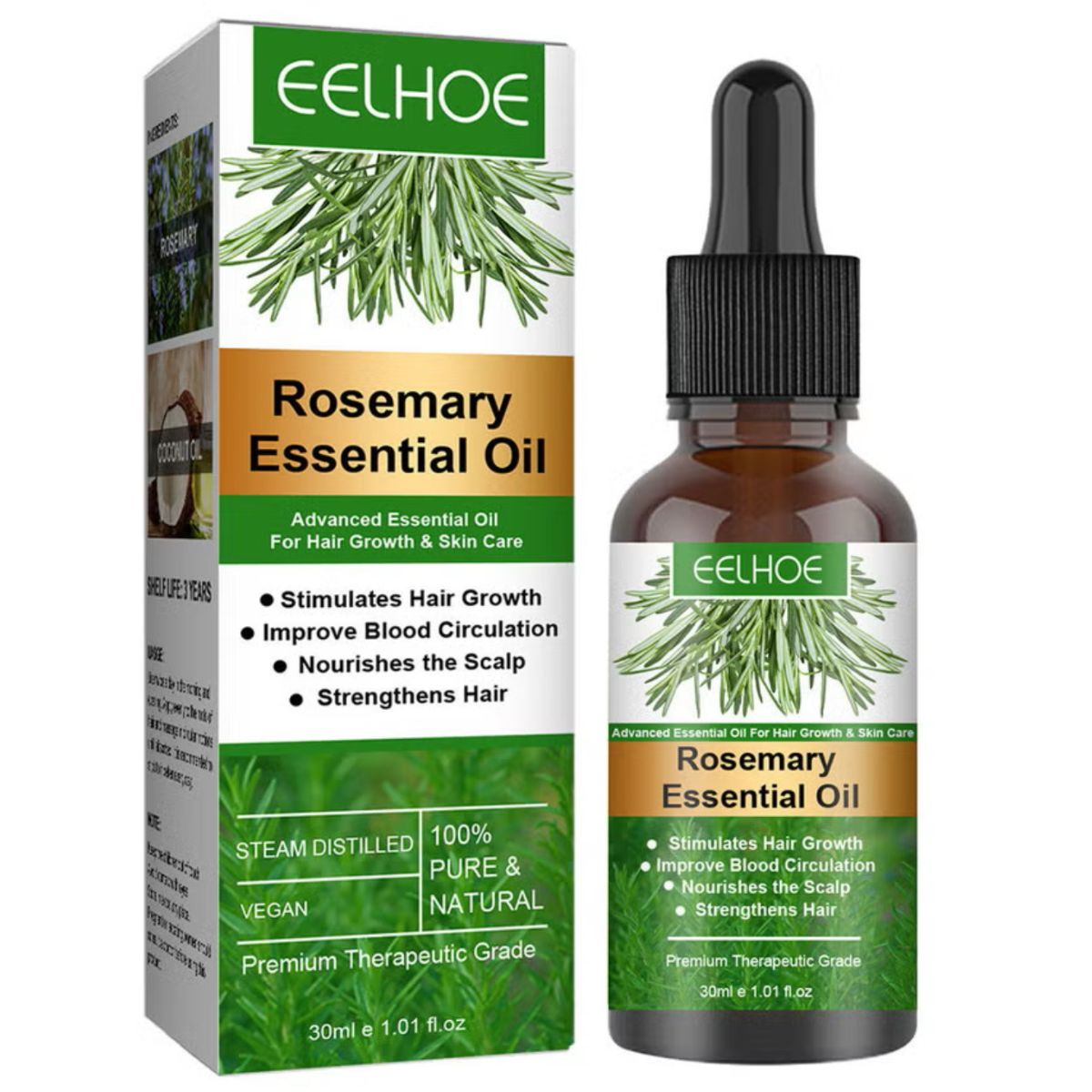 Rosemary Hair Care Essential Oil – Natural scalp treatment for hair growth, strength, and hydration