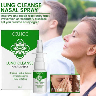 Ellehoe Lung Cleanse Nasal Spray – sinus & respiratory relief, natural formula, 20ml travel size