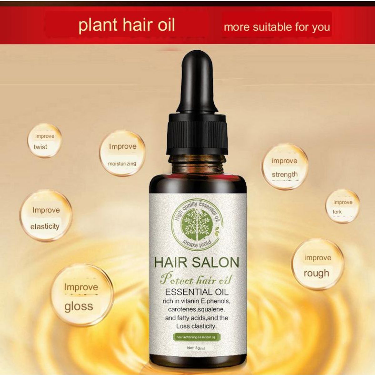 Hair Care Essential Oil – Lightweight nourishing treatment for smooth, shiny, and healthy hair