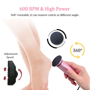 Electric Pedicure Foot Care Tool – Rechargeable Callus Remover & Dead Skin File for Feet