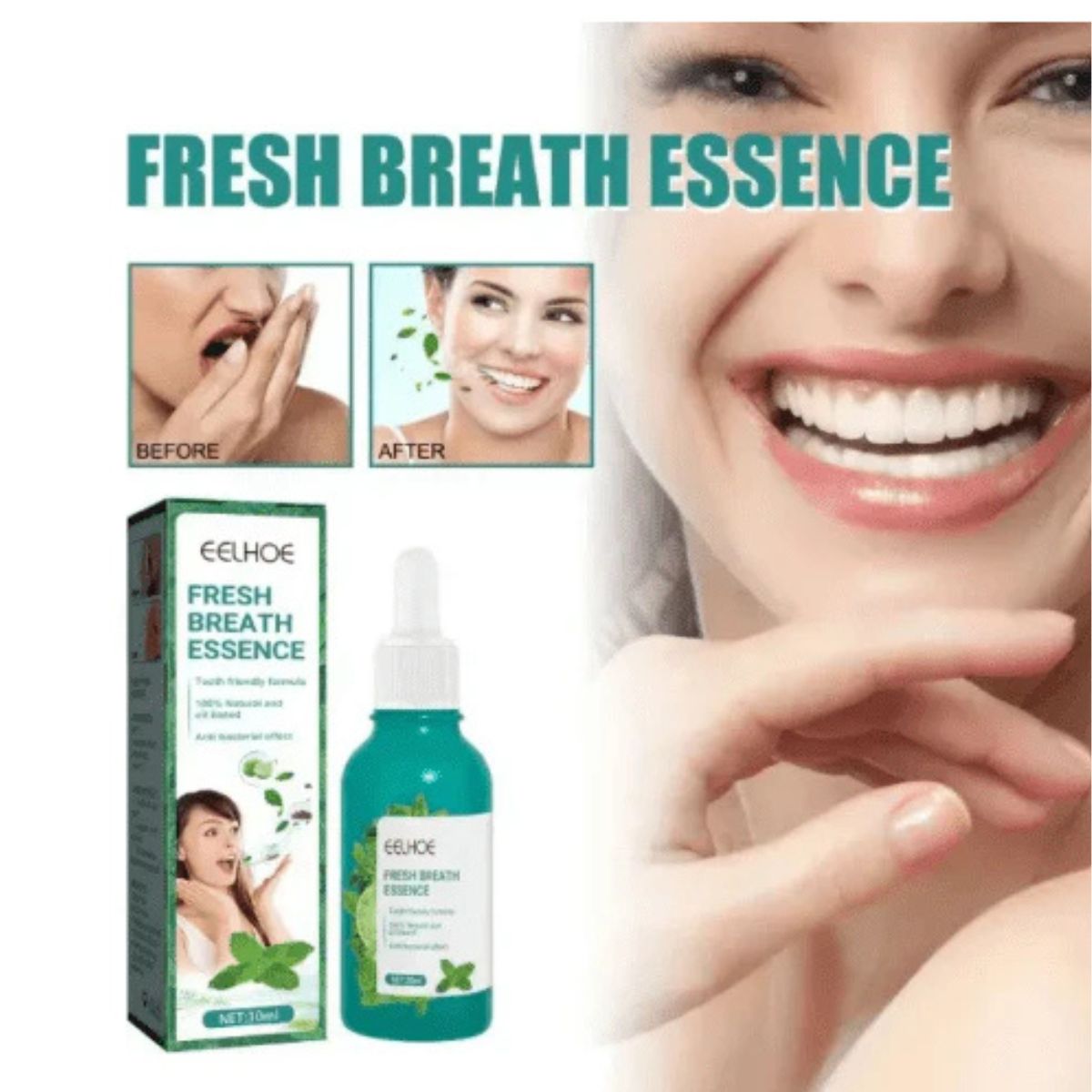 Eelhoe Fresh Breath Essence – natural herbal oral spray for fresh breath & mouth care, 30ml bottle