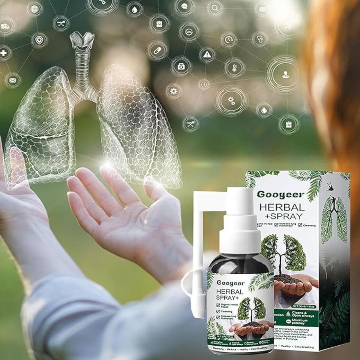 Gooyeer Herbal+ Spray – natural multi-purpose herbal care, soothing & refreshing, 30ml travel size