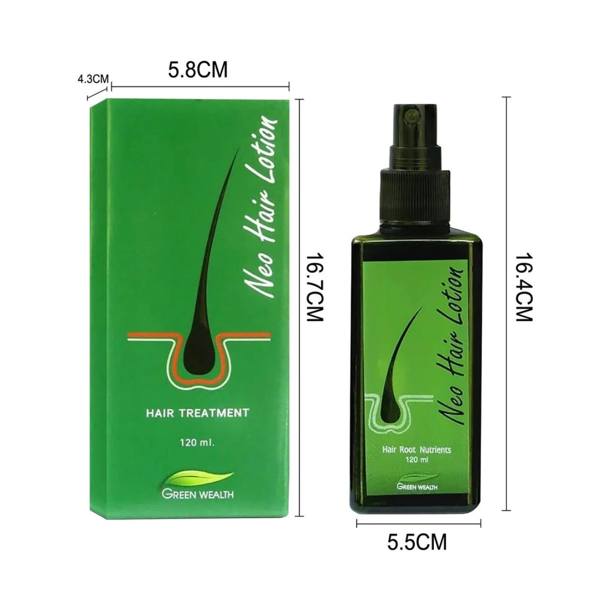 Hair Care Growth Lotion Spray 120ml – Anti hair loss serum essence for natural hair growth and scalp nourishment