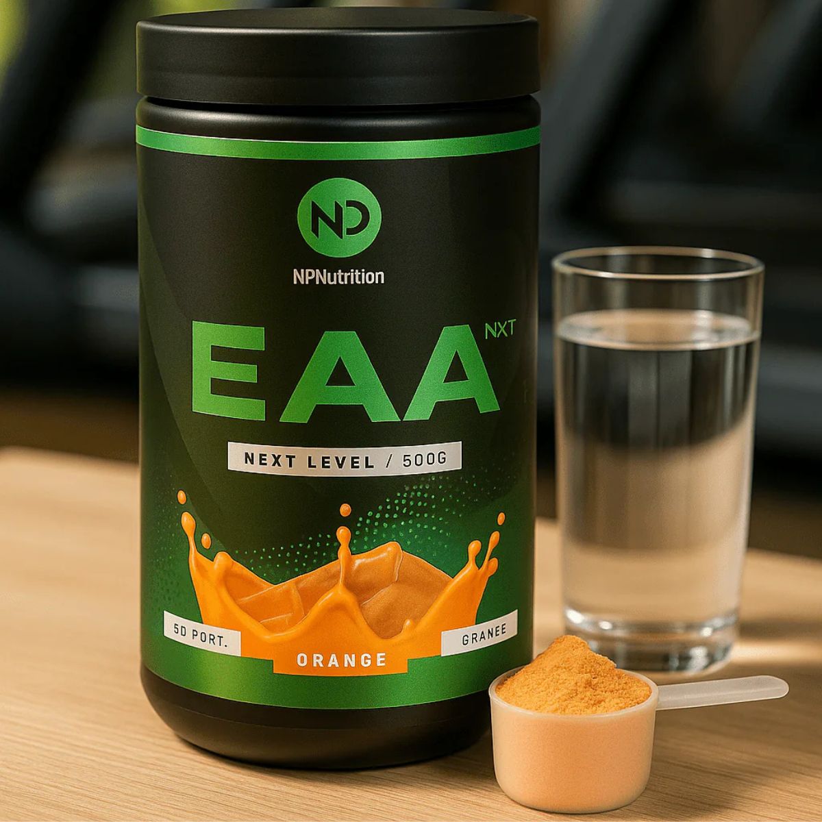 NPNutrition EAA Orange (Vegan) – Essential Amino Acids for Muscle Growth & Recovery (500g | 50 Servings)