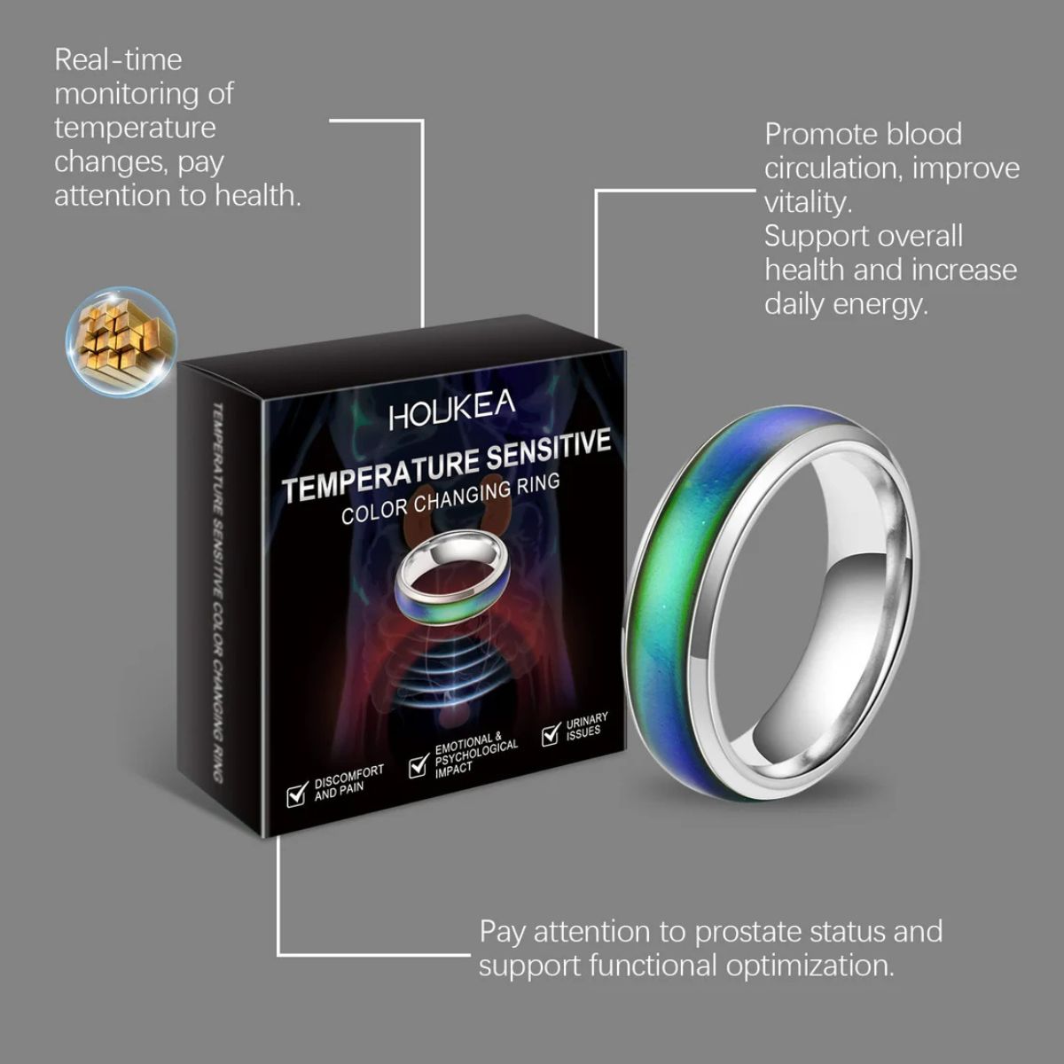Men’s color changing ring – copper alloy fashion accessory