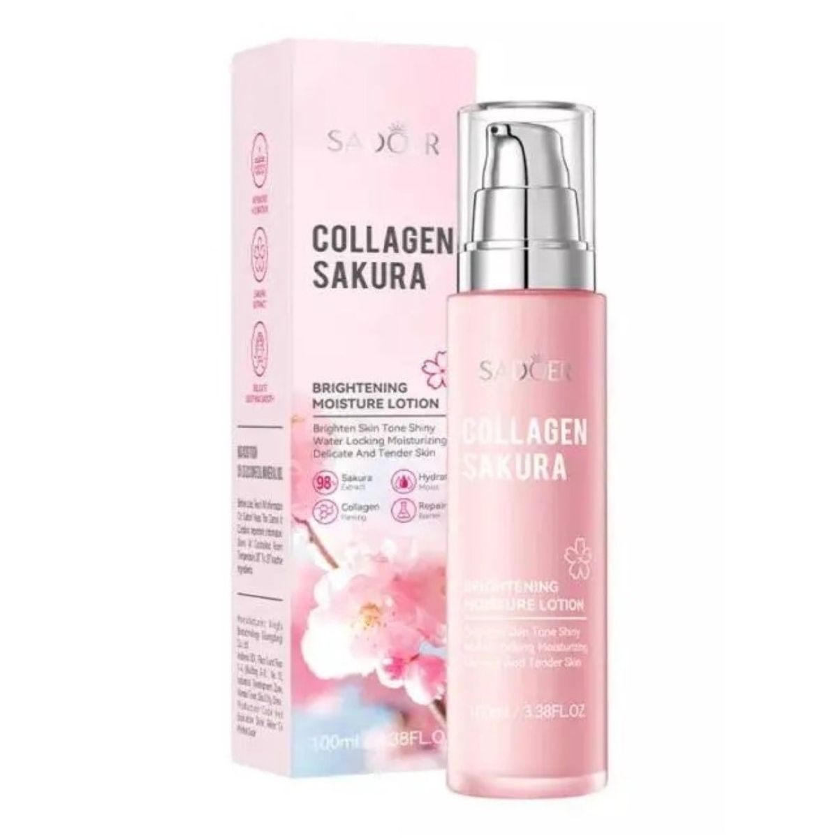 Sadoer Collagen Sakura Skincare Set – Lotion, Serum & Cream