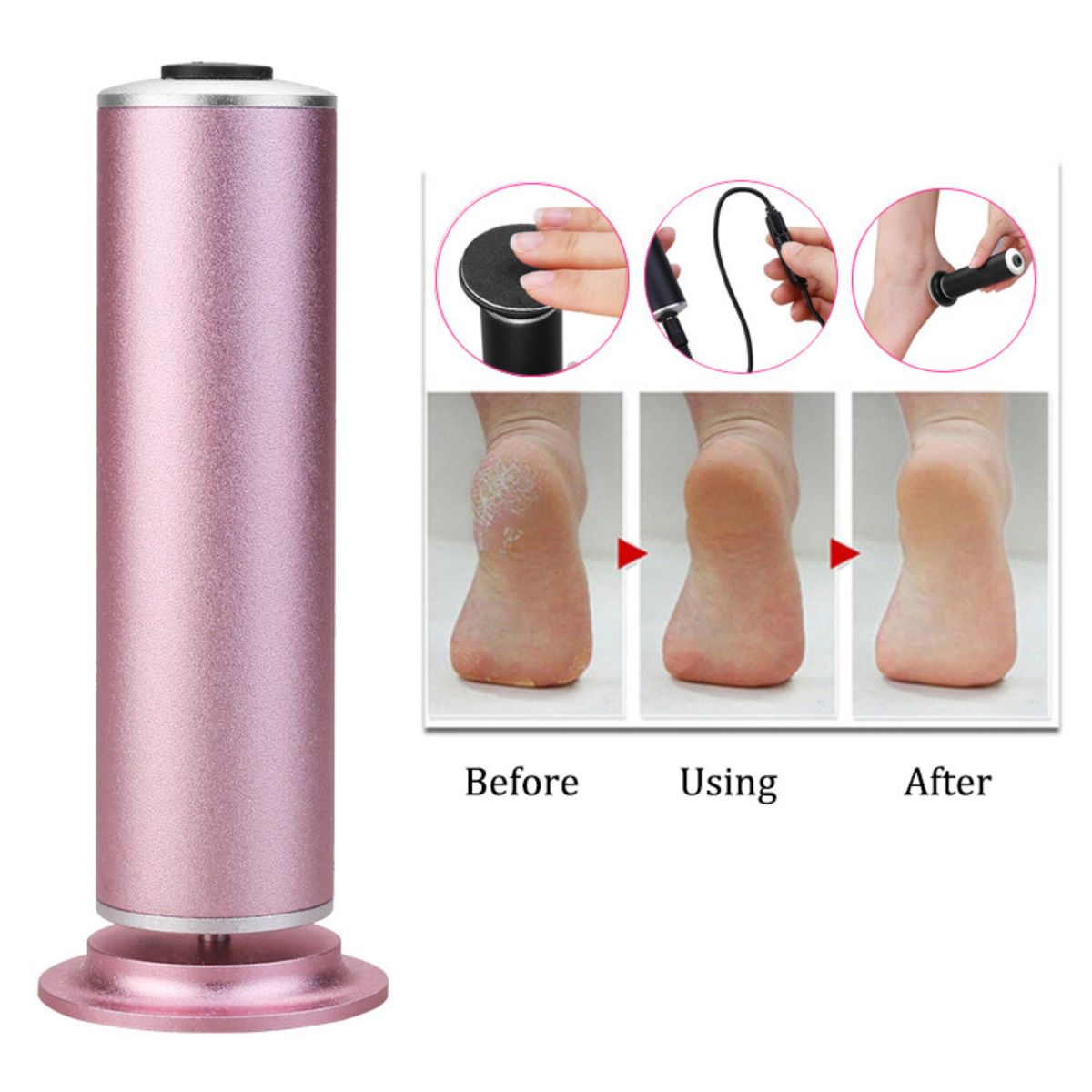 Electric Pedicure Foot Care Tool – Rechargeable Callus Remover & Dead Skin File for Feet