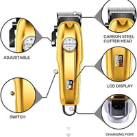 Cordless hair clipper for men with LED display